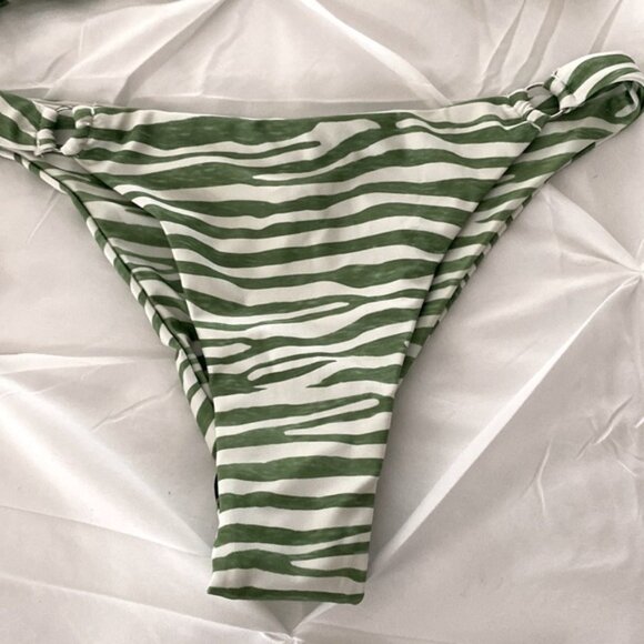 SHEIN NWOT Tanga Zebra Stripe Triangle Bikini - Picture 9 of 12